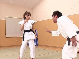 Superb Japanese karate skirt decides not far from carry through some bushwa riding