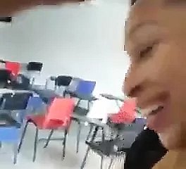 Instructor blows pupil at classrooma