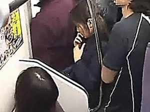 Innocent Teen groped up go down retreat from on train